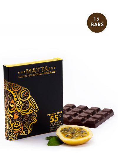 55% Passion Fruit Luxury Dark Chocolate  | Blooming Emotions