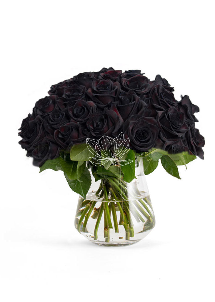 Blackjack Tinted Long Stemmed Roses | Blooming Emotions