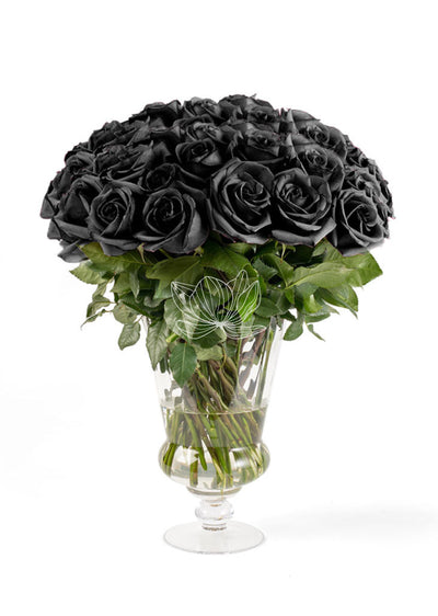 Black Tinted Long Stemmed Roses | Blooming Emotions