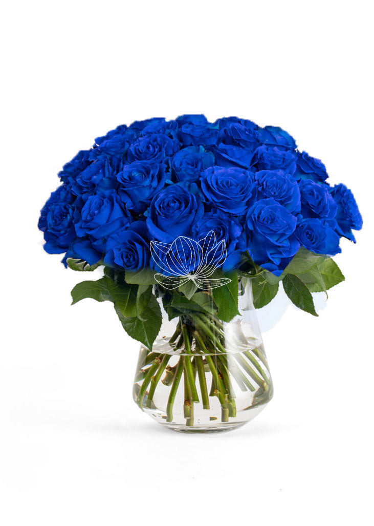 Dark Blue Roses Bouquet