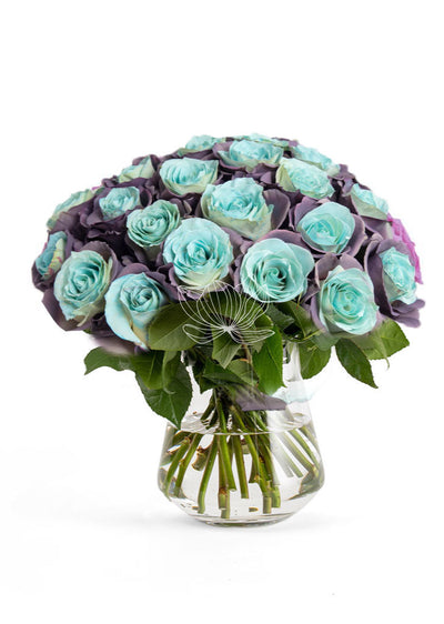 Blue Lavender Tinted Roses | Blooming Emotions
