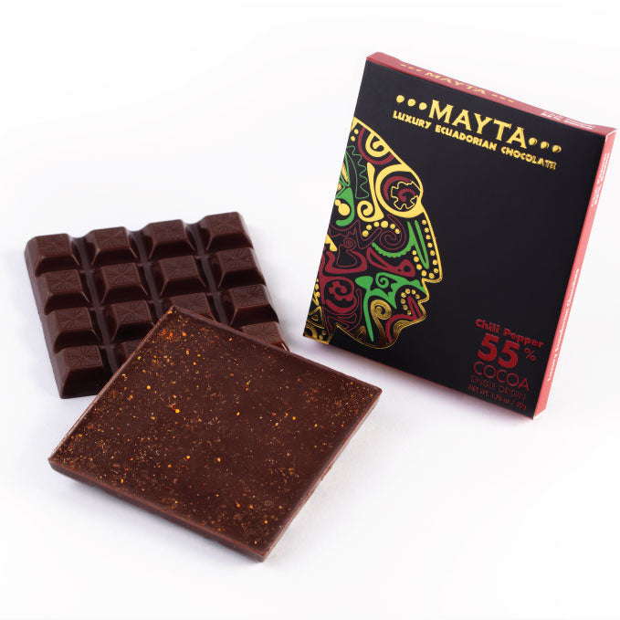 55% Chili Luxury Dark Chocolate (Pack of 12) | Blooming Emotions