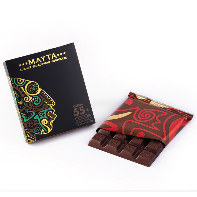 55% Coffee Luxury Dark Chocolate (Pack of 12) | Blooming Emotions