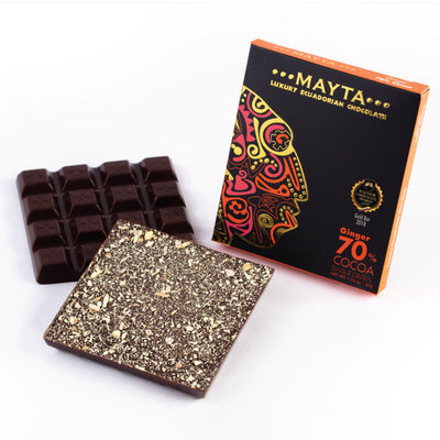 70% Ginger Luxury Dark Chocolate | Chocolate Pack | Blooming Emotions