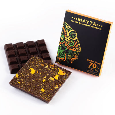 70% Goldenberry Luxury Dark Chocolate | Blooming Emotions