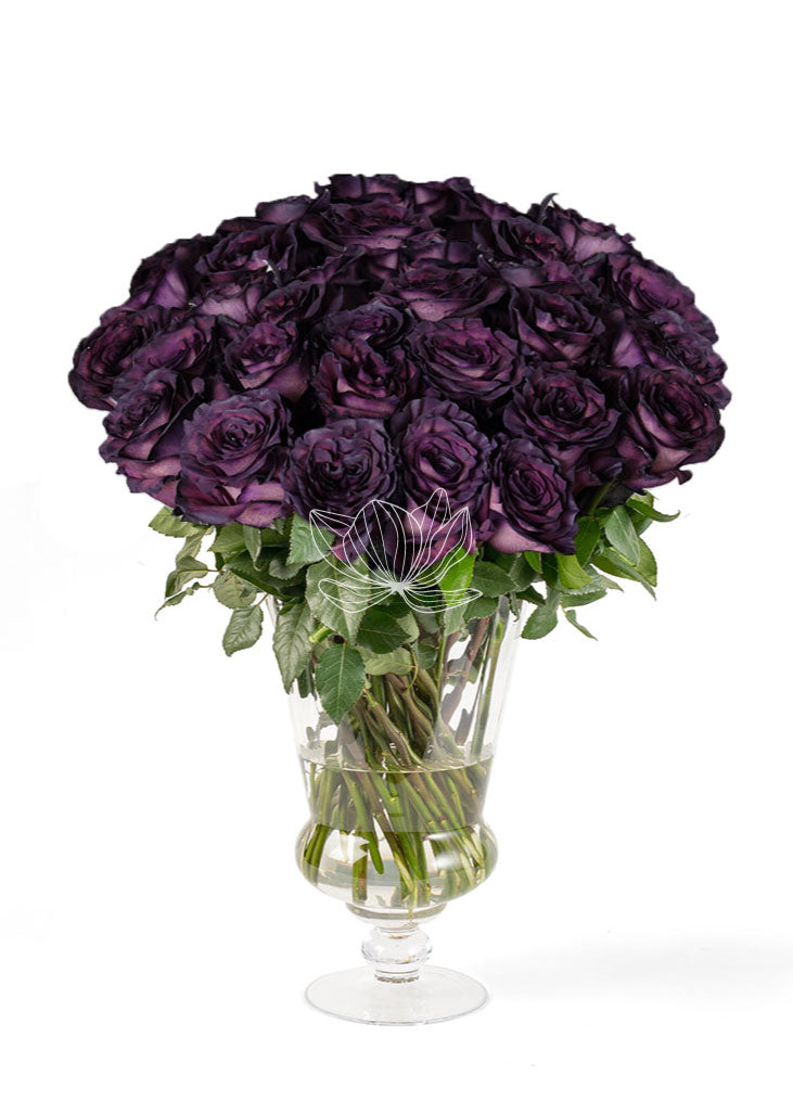 Royal Purple Long Stem Roses | Online Gift Flowers | Blooming Emotions ...