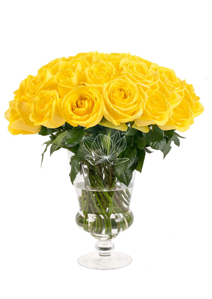Yellow Long Stemmed Roses | Blooming Emotions