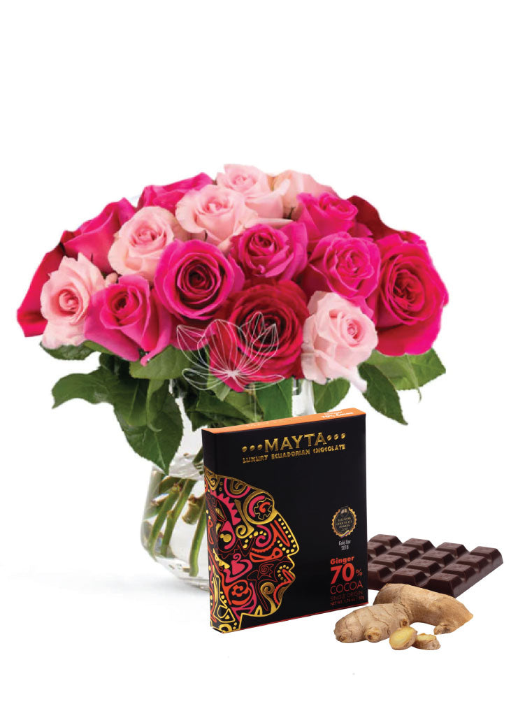 Assorted Ecuadorian Roses & Chocolates (Build your Box)