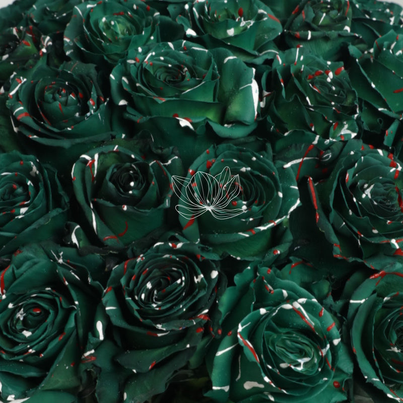 Tinted Green Roses